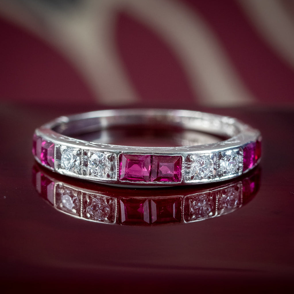 Art Deco Ruby Diamond Ring – Jewellery Addiction