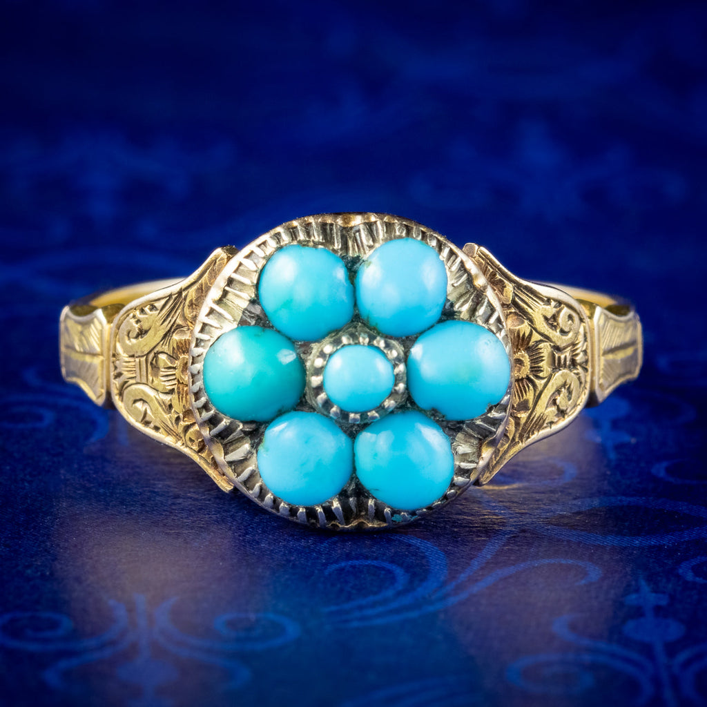 Antique forget me not ring sale