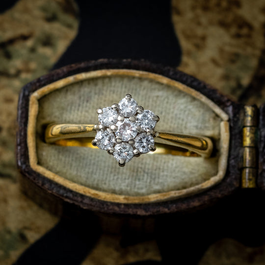 Vintage Diamond Cluster Ring 0.50ct Total Dated 1993