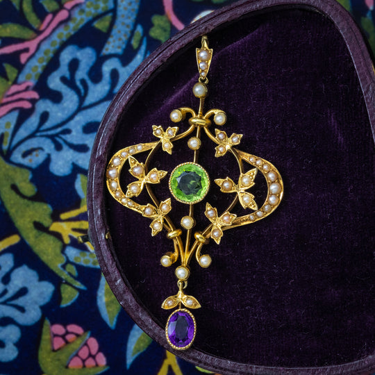 Antique Edwardian Suffragette Pendant 15ct Gold