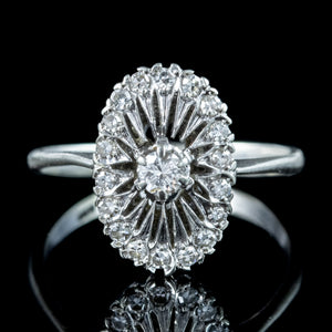 Antique Art Deco Diamond Cluster Ring 0.46ct Total