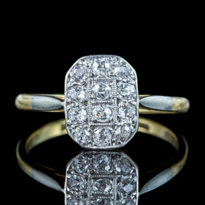 Antique Art Deco Diamond Cluster Ring 0.48ct Total