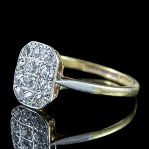 Antique Art Deco Diamond Cluster Ring 0.48ct Total