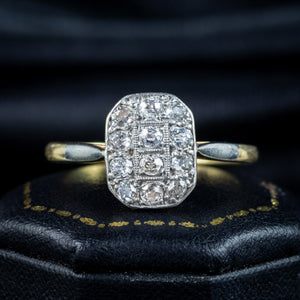 Antique Art Deco Diamond Cluster Ring 0.48ct Total