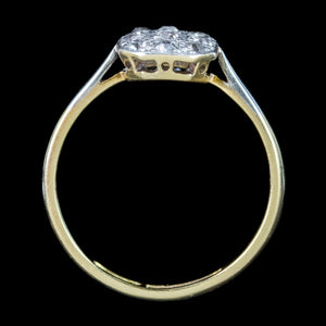 Antique Art Deco Diamond Cluster Ring 0.48ct Total