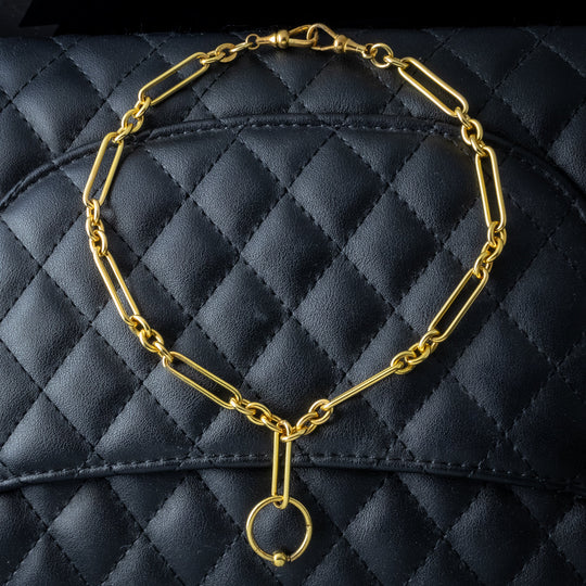 Antique Edwardian Albert Chain Rolled Gold 15 Inch