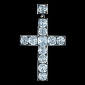 Antique Georgian Paste Cross Pendant Silver