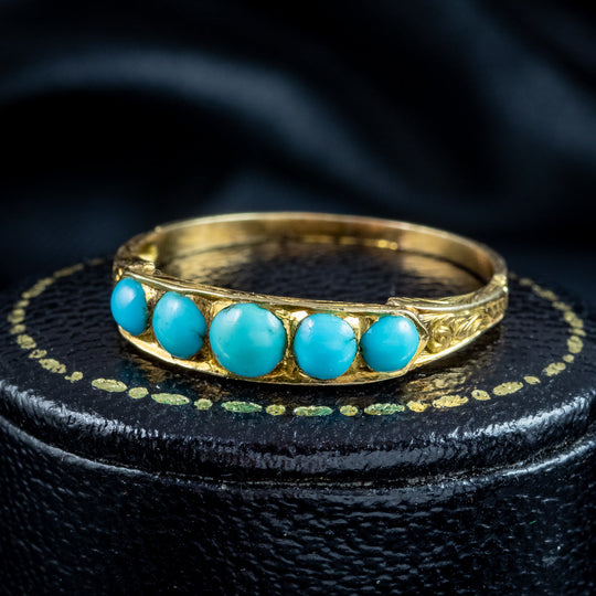Antique Georgian Turquoise Five Stone Ring