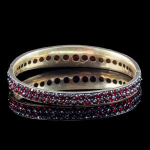 Antique Victorian Bohemian Garnet Bangle 