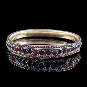 Antique Victorian Bohemian Garnet Bangle 