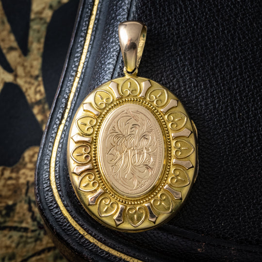 Antique Victorian Heart Locket 15ct Gold
