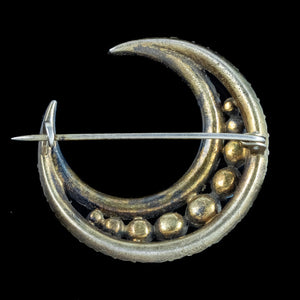 Antique Victorian Paste Crescent Moon Brooch