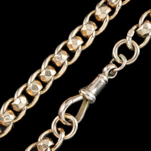 Antique Victorian Roller Ball Curb Bracelet 9ct Gold