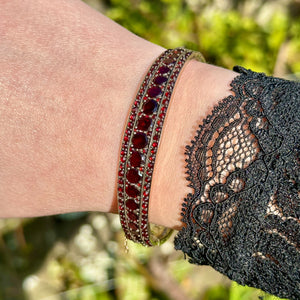 Antique Victorian Bohemian Garnet Bangle