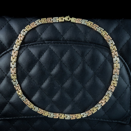 Vintage 9ct Gold Three Tone Chain