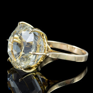 Vintage Citrine Cocktail Ring 16ct Citrine