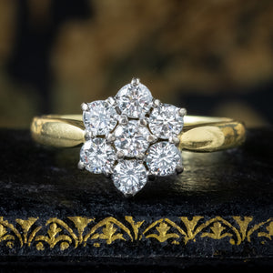 Vintage Diamond Daisy Cluster Ring 1ct Total