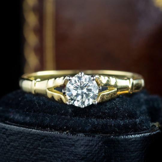Vintage Diamond Solitaire Ring 0.60ct Diamond