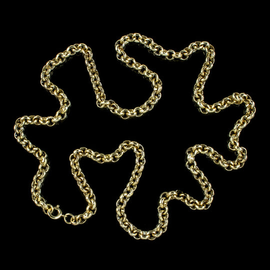 Vintage Forget Me Not Chain Gold On Silver