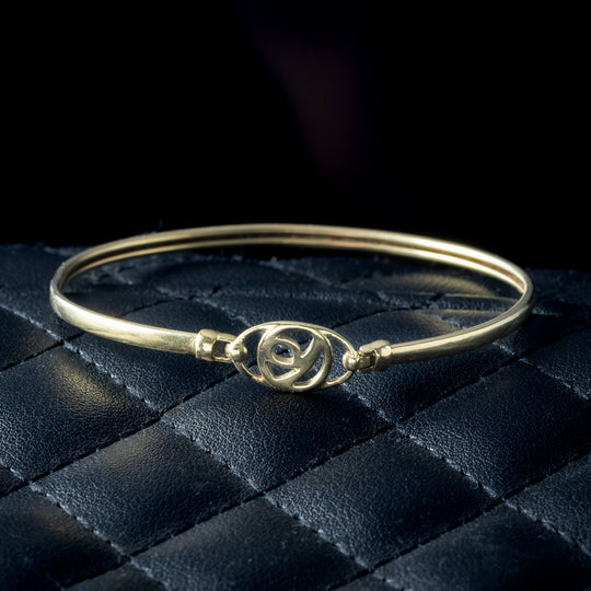 Vintage Glasgow Rose Bangle 9ct Gold
