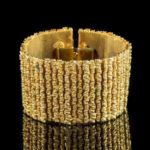 Vintage Gold Plated Cuff Bracelet 