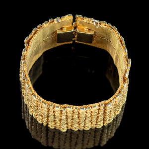 Vintage Gold Plated Cuff Bracelet 