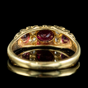 Vintage Ruby Diamond Ring 0.50ct Of Ruby Dated 1975