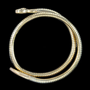 Vintage Snake Slave Bangle Rolled Gold