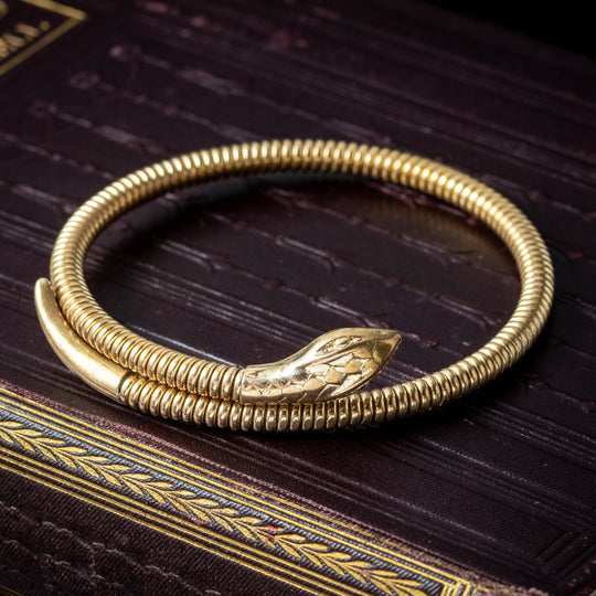 Vintage French Snake Slave Bangle
