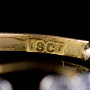 ANTIQUE DIAMOND FLOWER CLUSTER TWIST RING 18CT Gold, CIRCA 1918