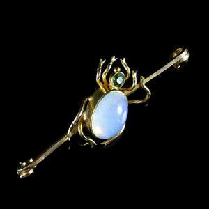 ANTIQUE VICTORIAN OPAL SPIDER Brooches 9CT GOLD CIRCA 1880