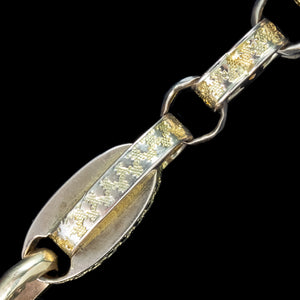Antique Edwardian 9ct Gold Bracelet With Heart Padlock 