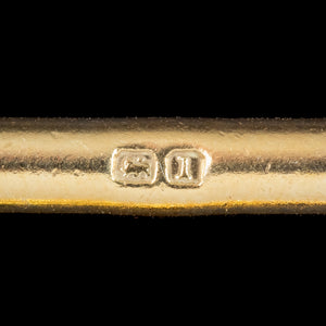 Antique Edwardian Albert Chain Silver 18ct Gold Gilt Dated 1910