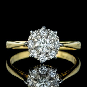 Antique Edwardian Diamond Daisy Cluster Ring 0.70ct Total 