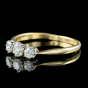 Antique Edwardian Diamond Trilogy Ring 0.52ct Diamond 