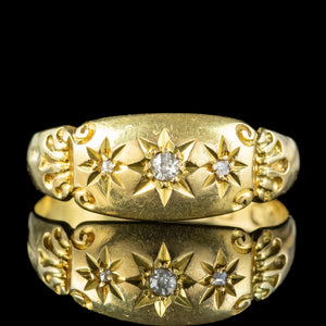 Antique Edwardian Diamond Trilogy Ring Dated 1912