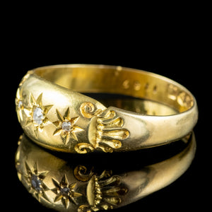 Antique Edwardian Diamond Trilogy Ring Dated 1912