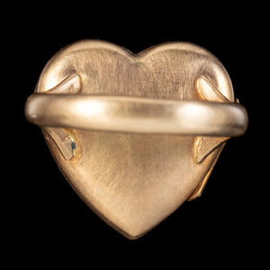 Antique Edwardian Heart Locket Ring Dated 1918 