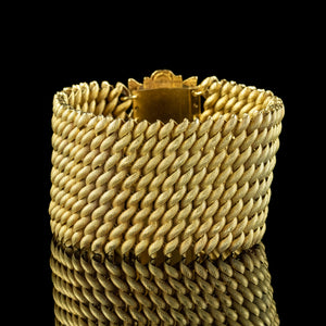 Antique Georgian Cuff Bracelet Pinchbeck 18ct Gold Gilt