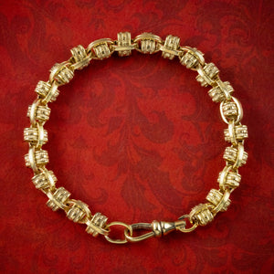 Antique Victorian Bracelet Silver Gold Gilt