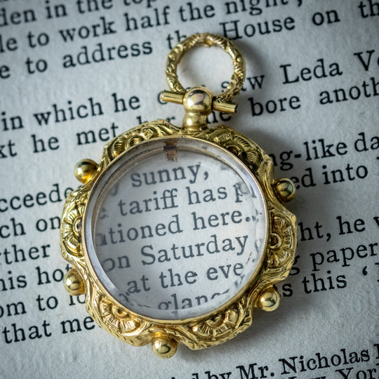 Antique Victorian Double Sided Locket 9ct Gold