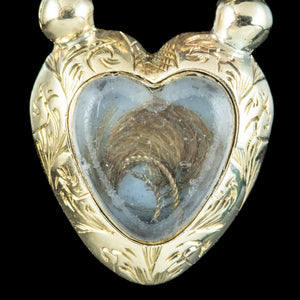 Antique Victorian Heart Locket And Watch Key Charm Pendant 9ct Gold
