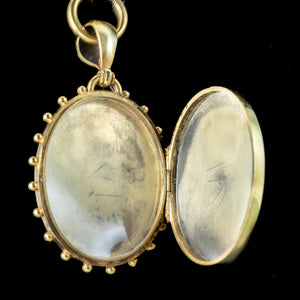 Antique Victorian Floral Locket And Collar Silver 18ct Gold Gilt