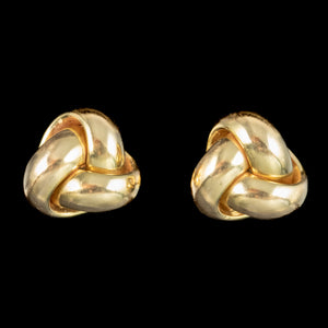 Antique Victorian Love Knot Stud Earrings 9ct Gold