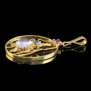 19th Century Pendant Featuring an 45ct Amethyst under a Sapphire Crown For  Sale at 1stDibs