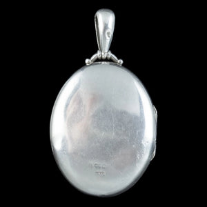 Antique Victorian Sterling Silver Locket Dated 1883