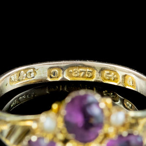 Antique Victorian Suffragette Cluster Ring Dated 1900