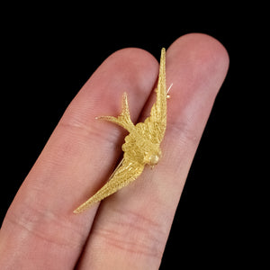 ANTIQUE VICTORIAN SWALLOW Brooches 15CT GOLD CIRCA 1880 hand