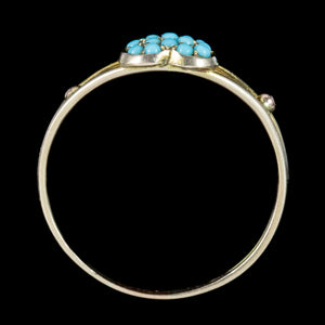 Antique Victorian Turquoise Heart Ring 