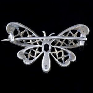 ANTIQUE VICTORIAN SILVER BUTTERFLY PASTE Brooches CIRCA 1900